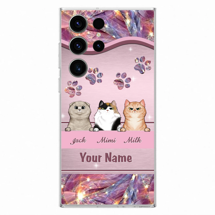 Custom Personalized Cat Phone Case For iPhone And Samsung - Gift Idea For Cat Lover - Up to 3  Cats