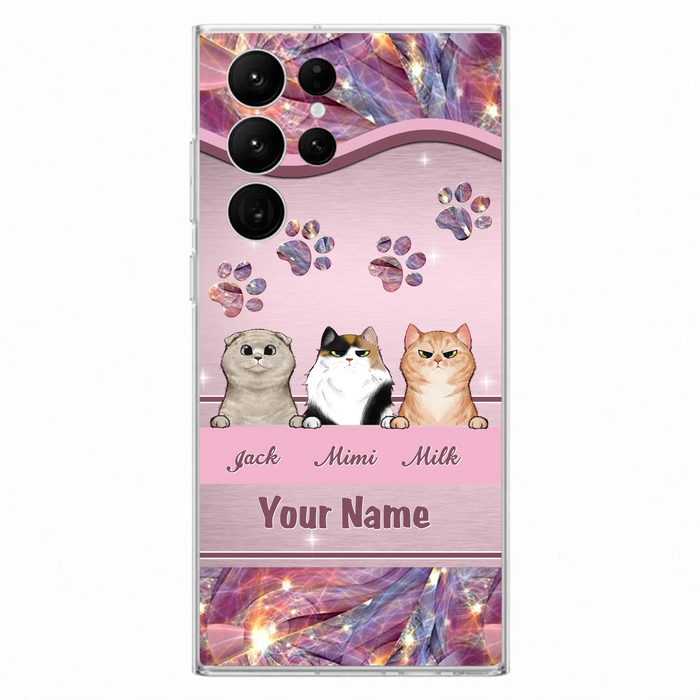 Custom Personalized Cat Phone Case For iPhone And Samsung - Gift Idea For Cat Lover - Up to 3  Cats