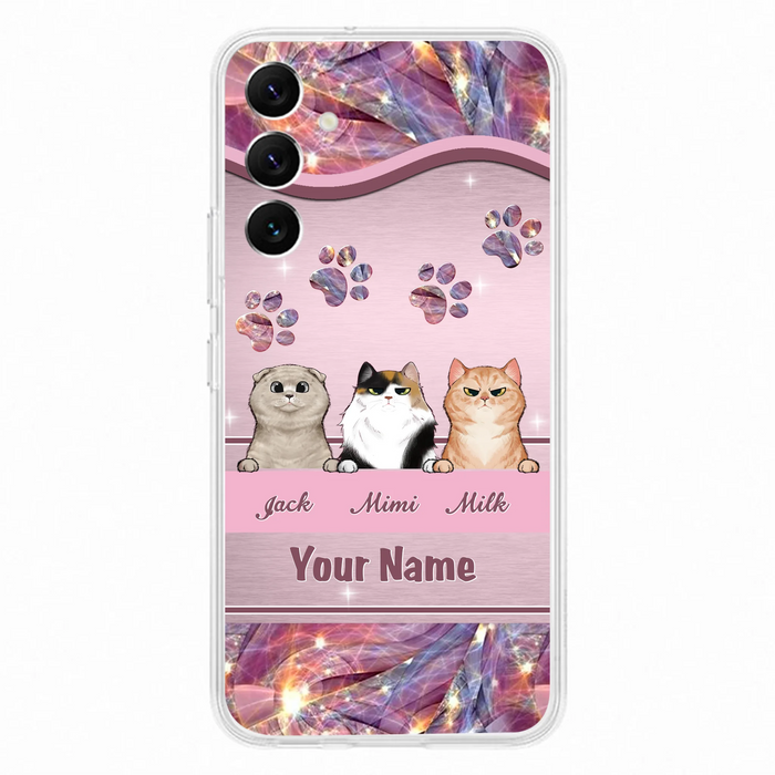 Custom Personalized Cat Phone Case For iPhone And Samsung - Gift Idea For Cat Lover - Up to 3  Cats