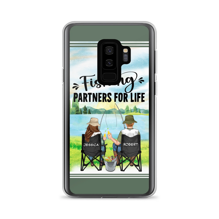 Custom Personalized Fishing Couple Phone Case - Gift Idea for Couple - Fishing Partners For Life - Case For iPhone/Samsung