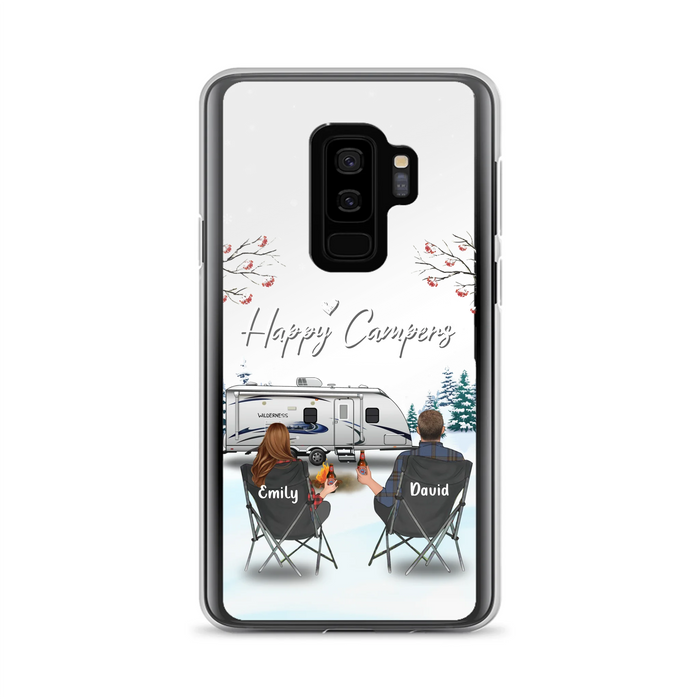 Personalized Camping Phone Case - Gift Idea For Camping Lover/Couple/Family/Friends - Happy Campers - Case For iPhone/Samsung