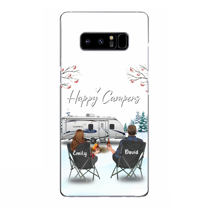 Personalized Camping Phone Case - Gift Idea For Camping Lover/Couple/Family/Friends - Happy Campers - Case For iPhone/Samsung
