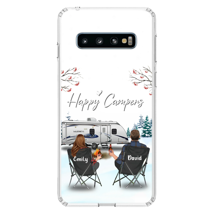 Personalized Camping Phone Case - Gift Idea For Camping Lover/Couple/Family/Friends - Happy Campers - Case For iPhone/Samsung