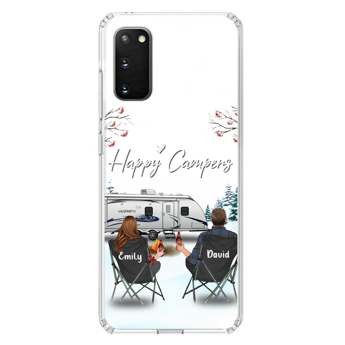 Personalized Camping Phone Case - Gift Idea For Camping Lover/Couple/Family/Friends - Happy Campers - Case For iPhone/Samsung