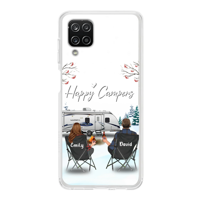 Personalized Camping Phone Case - Gift Idea For Camping Lover/Couple/Family/Friends - Happy Campers - Case For iPhone/Samsung