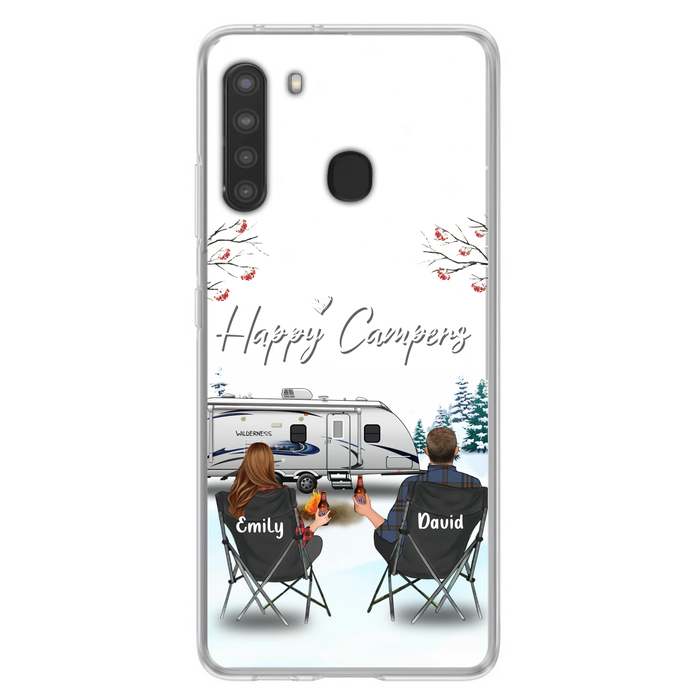 Personalized Camping Phone Case - Gift Idea For Camping Lover/Couple/Family/Friends - Happy Campers - Case For iPhone/Samsung