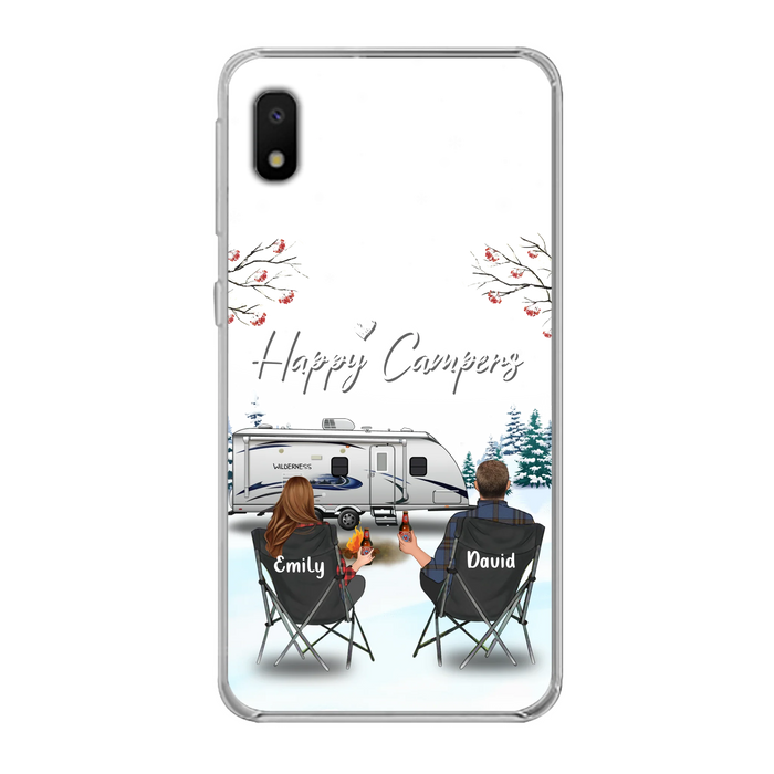 Personalized Camping Phone Case - Gift Idea For Camping Lover/Couple/Family/Friends - Happy Campers - Case For iPhone/Samsung