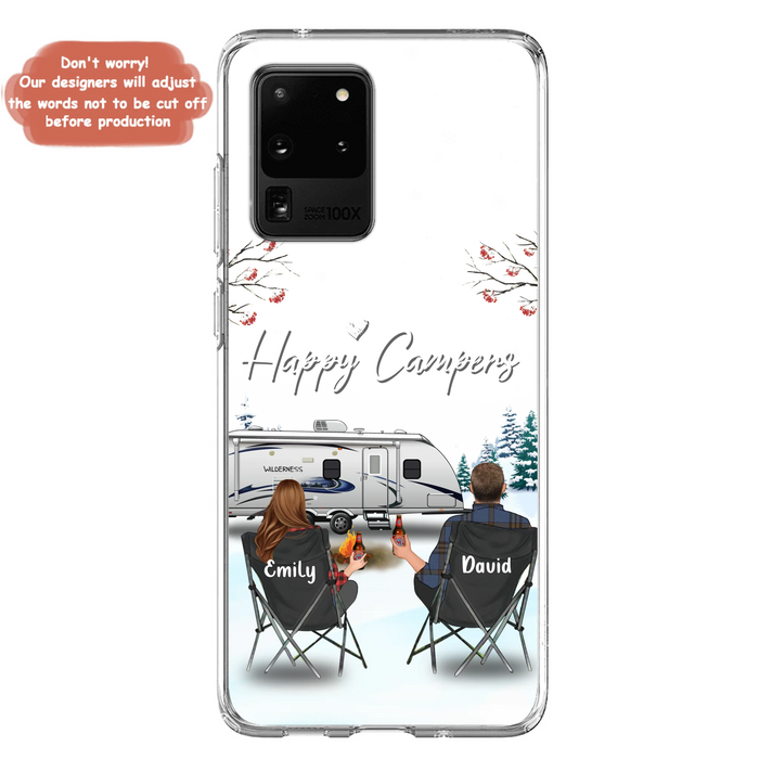 Personalized Camping Phone Case - Gift Idea For Camping Lover/Couple/Family/Friends - Happy Campers - Case For iPhone/Samsung