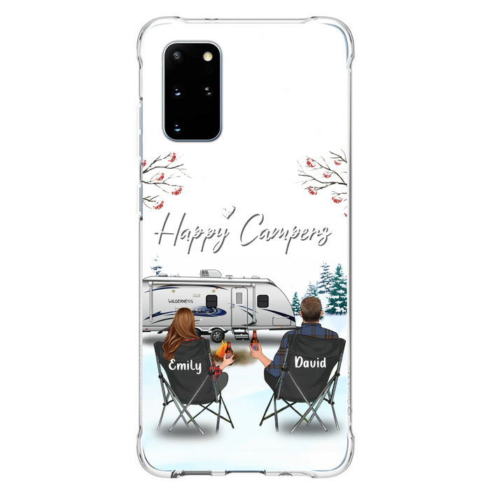 Personalized Camping Phone Case - Gift Idea For Camping Lover/Couple/Family/Friends - Happy Campers - Case For iPhone/Samsung