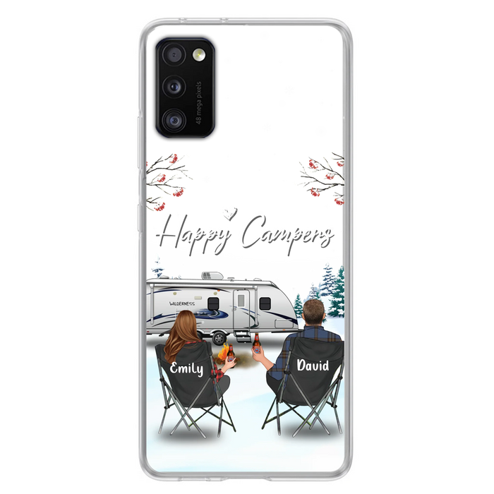 Personalized Camping Phone Case - Gift Idea For Camping Lover/Couple/Family/Friends - Happy Campers - Case For iPhone/Samsung