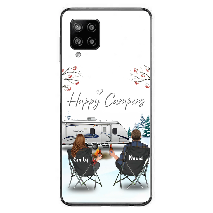 Personalized Camping Phone Case - Gift Idea For Camping Lover/Couple/Family/Friends - Happy Campers - Case For iPhone/Samsung