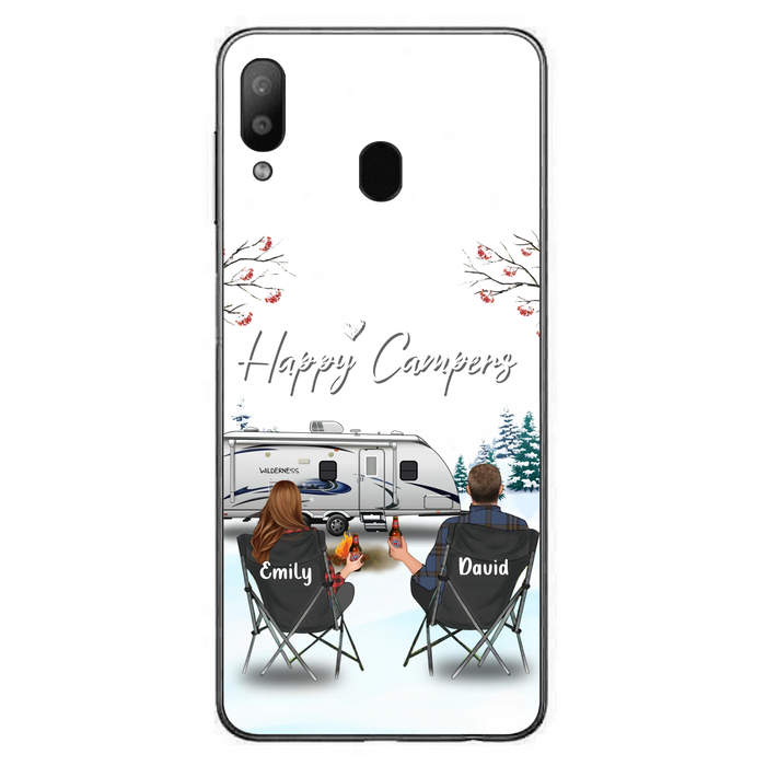 Personalized Camping Phone Case - Gift Idea For Camping Lover/Couple/Family/Friends - Happy Campers - Case For iPhone/Samsung