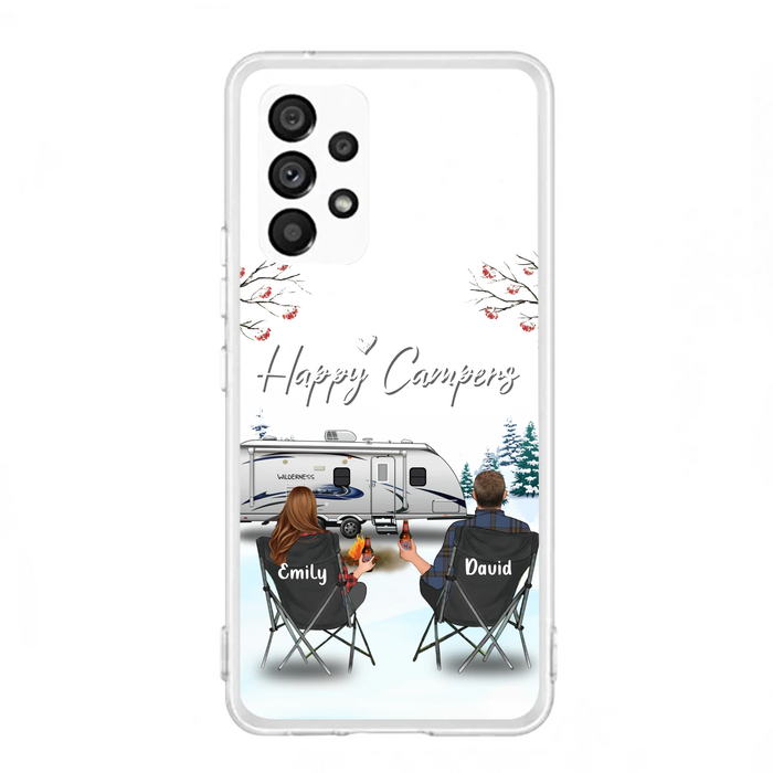 Personalized Camping Phone Case - Gift Idea For Camping Lover/Couple/Family/Friends - Happy Campers - Case For iPhone/Samsung