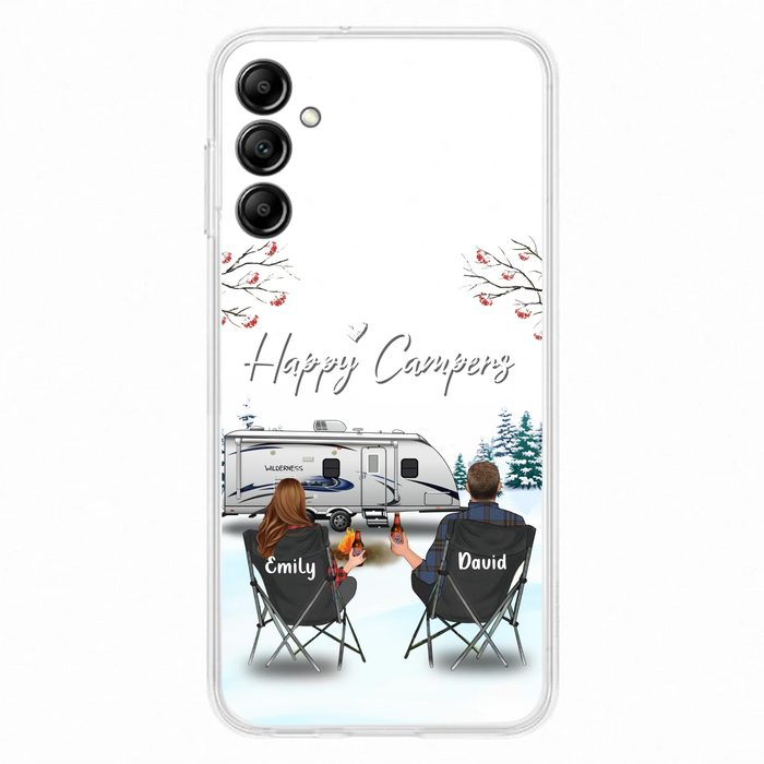 Personalized Camping Phone Case - Gift Idea For Camping Lover/Couple/Family/Friends - Happy Campers - Case For iPhone/Samsung