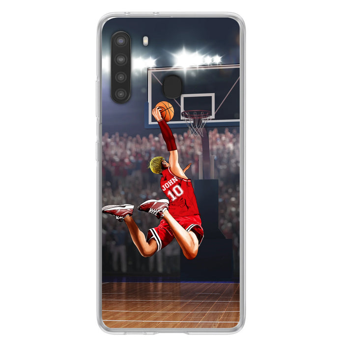 Custom Personalized Basketball Phone Case - Gift Idea For Basketball Lovers/Son/Grandson - Case For iPhone/Samsung