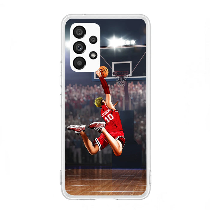 Custom Personalized Basketball Phone Case - Gift Idea For Basketball Lovers/Son/Grandson - Case For iPhone/Samsung
