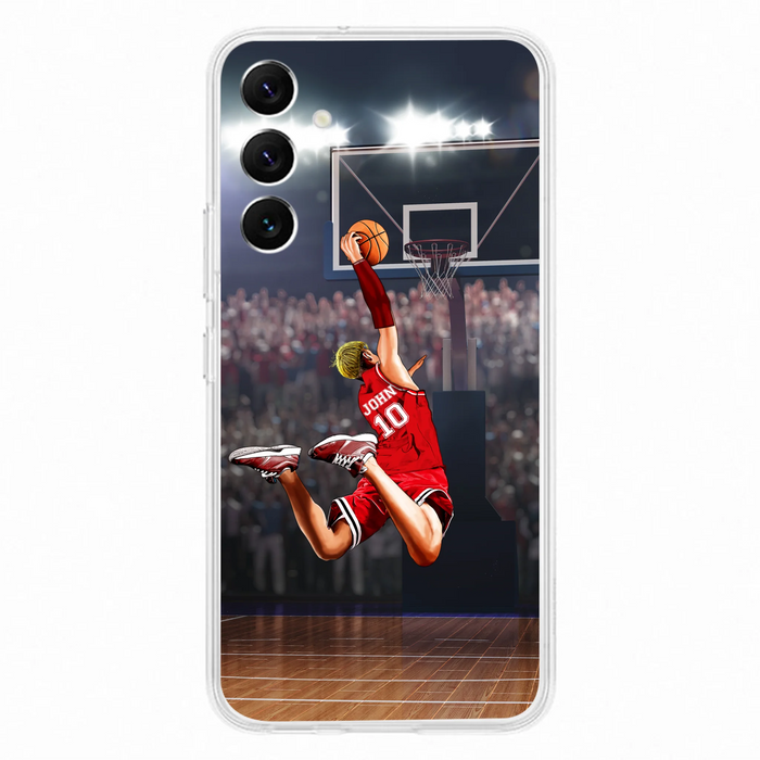 Custom Personalized Basketball Phone Case - Gift Idea For Basketball Lovers/Son/Grandson - Case For iPhone/Samsung