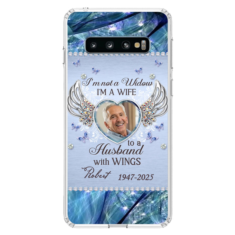 Custom Personalized Memorial Phone Case - Memorial Gift Idea For Family - Case For iPhone/Samsung - I'm Not A Widow