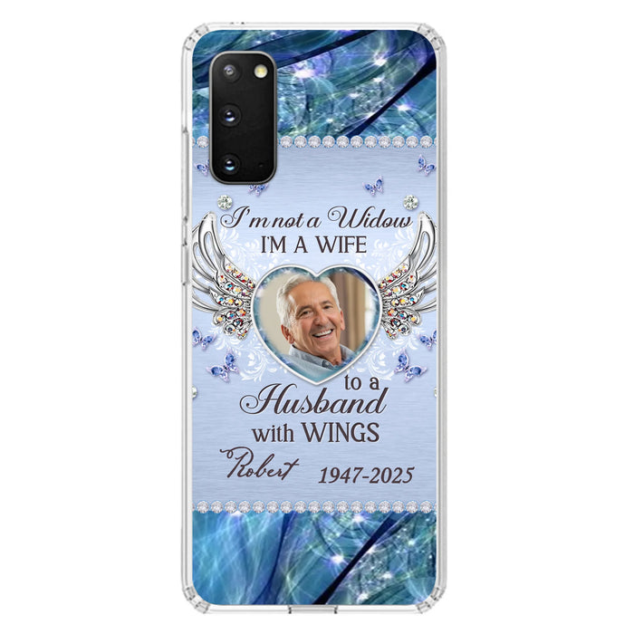 Custom Personalized Memorial Phone Case - Memorial Gift Idea For Family - Case For iPhone/Samsung - I'm Not A Widow