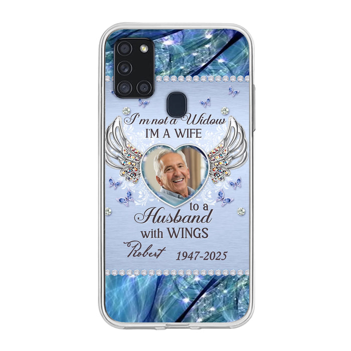Custom Personalized Memorial Phone Case - Memorial Gift Idea For Family - Case For iPhone/Samsung - I'm Not A Widow