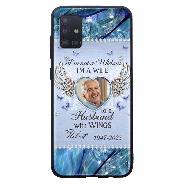Custom Personalized Memorial Phone Case - Memorial Gift Idea For Family - Case For iPhone/Samsung - I'm Not A Widow