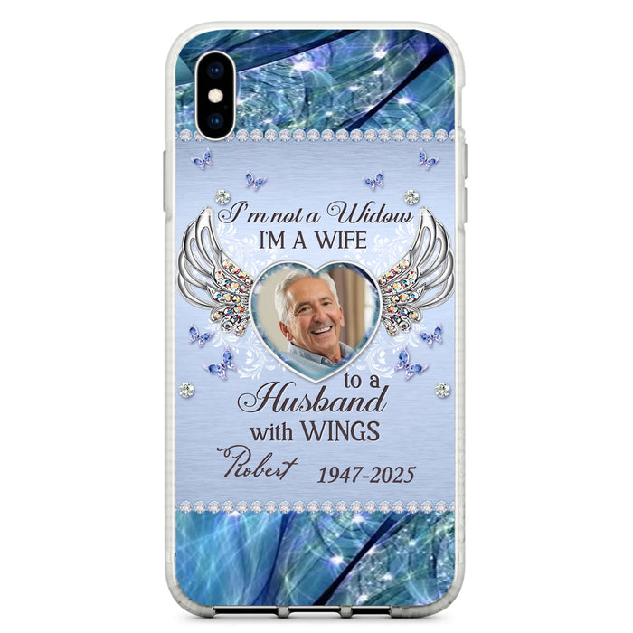 Custom Personalized Memorial Phone Case - Memorial Gift Idea For Family - Case For iPhone/Samsung - I'm Not A Widow