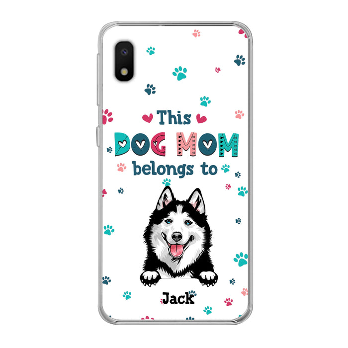Custom Personalized Dog Phone Case For iPhone And Samsung - Gift Idea For Dog Lover - Up to 6 Dogs - This Dog Mom Belongs To