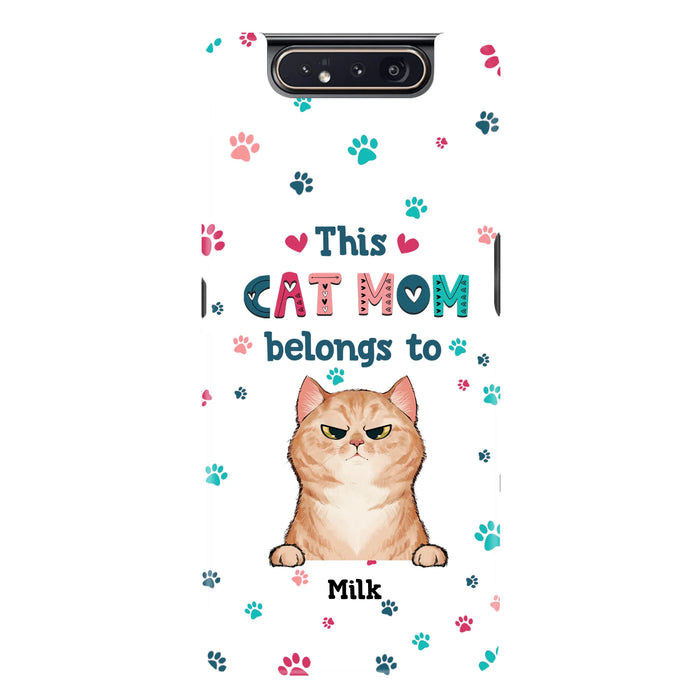 Custom Personalized Cat Phone Case For iPhone And Samsung - Gift Idea For Cat Lover - Up to 6 Cats - This Cat Mom Belongs To