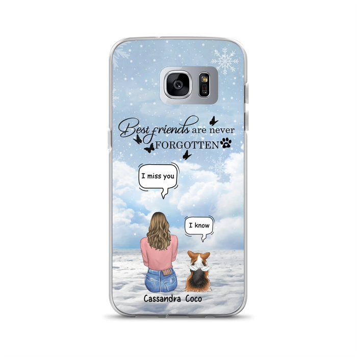 Personalized Memorial Pet Phone Case - Upto 3 Pets - Memorial Gift Idea For Dog/Cat/Rabbits Owners - I Miss You - Case For iPhone/Samsung