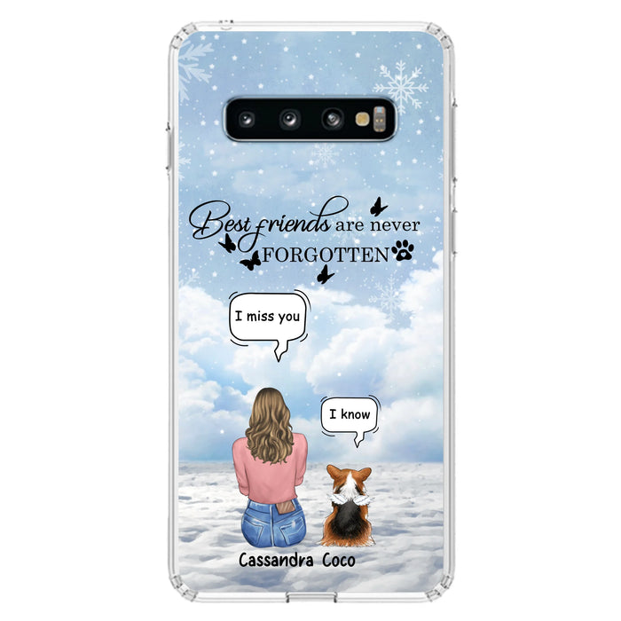 Personalized Memorial Pet Phone Case - Upto 3 Pets - Memorial Gift Idea For Dog/Cat/Rabbits Owners - I Miss You - Case For iPhone/Samsung