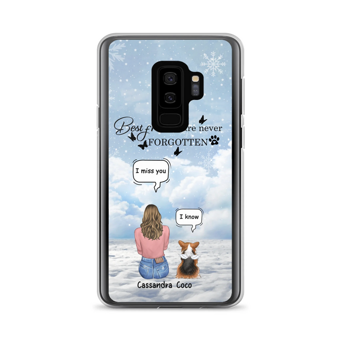 Personalized Memorial Pet Phone Case - Upto 3 Pets - Memorial Gift Idea For Dog/Cat/Rabbits Owners - I Miss You - Case For iPhone/Samsung