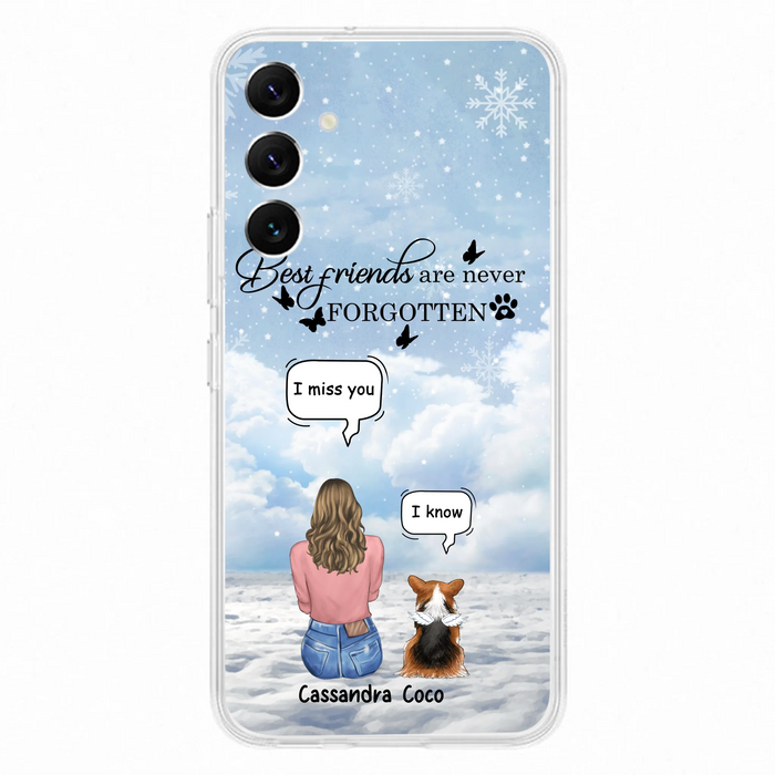 Personalized Memorial Pet Phone Case - Upto 3 Pets - Memorial Gift Idea For Dog/Cat/Rabbits Owners - I Miss You - Case For iPhone/Samsung