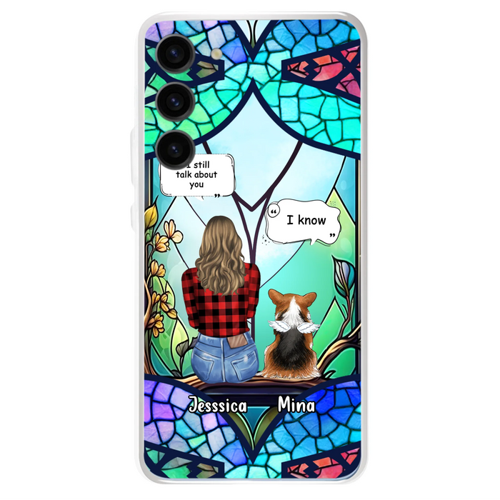 Custom Personalized Memorial Pet Phone Case - Memorial Gift Idea For Dog/ Cat/ Rabbits Owners - Up to 3 Dogs/ Cats/ Rabbits - Case For iPhone And Samsung