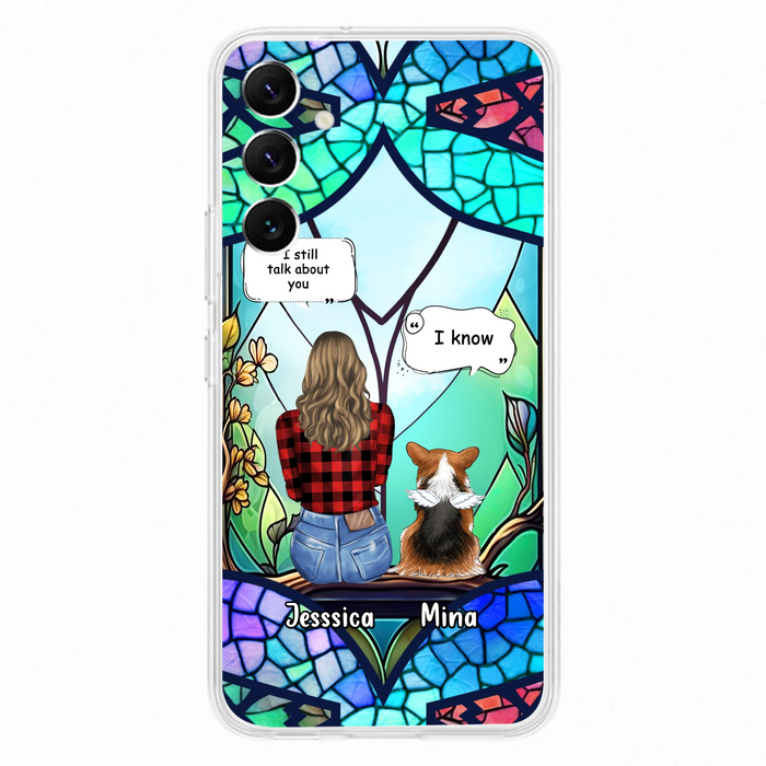 Custom Personalized Memorial Pet Phone Case - Memorial Gift Idea For Dog/ Cat/ Rabbits Owners - Up to 3 Dogs/ Cats/ Rabbits - Case For iPhone And Samsung