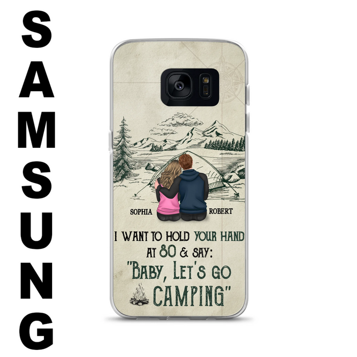 Custom Personalized Couple Phone Case - Gift Idea For Couple - Case For iPhone/Samsung - Baby Let's Go Camping