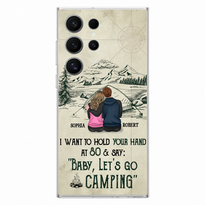 Custom Personalized Couple Phone Case - Gift Idea For Couple - Case For iPhone/Samsung - Baby Let's Go Camping
