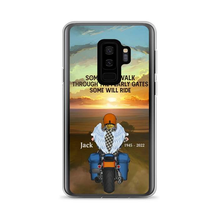 Custom Personalized Memorial Biker Phone Case - Memorial Gift Idea For Father's Day - Some Will Ride - Case For iPhone/Samsung