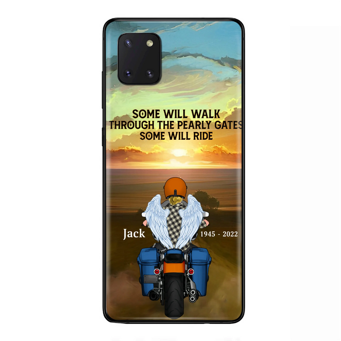 Custom Personalized Memorial Biker Phone Case - Memorial Gift Idea For Father's Day - Some Will Ride - Case For iPhone/Samsung