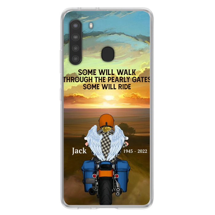 Custom Personalized Memorial Biker Phone Case - Memorial Gift Idea For Father's Day - Some Will Ride - Case For iPhone/Samsung