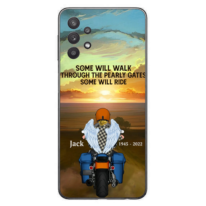 Custom Personalized Memorial Biker Phone Case - Memorial Gift Idea For Father's Day - Some Will Ride - Case For iPhone/Samsung