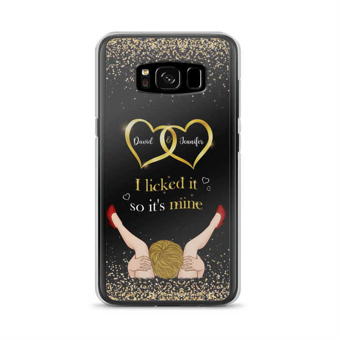 Custom Personalized Couple Phone Case - Gift Idea For Couple/Valentines Day - I Licked It So It's Mine - Case For iPhone/Samsung
