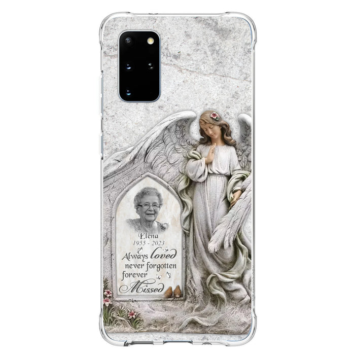 Custom Personalized Memorial Photo Phone Case - Memorial Gift Idea For Family Member - Always Loved Never Forgotten Forever Missed - Case For iPhone/Samsung