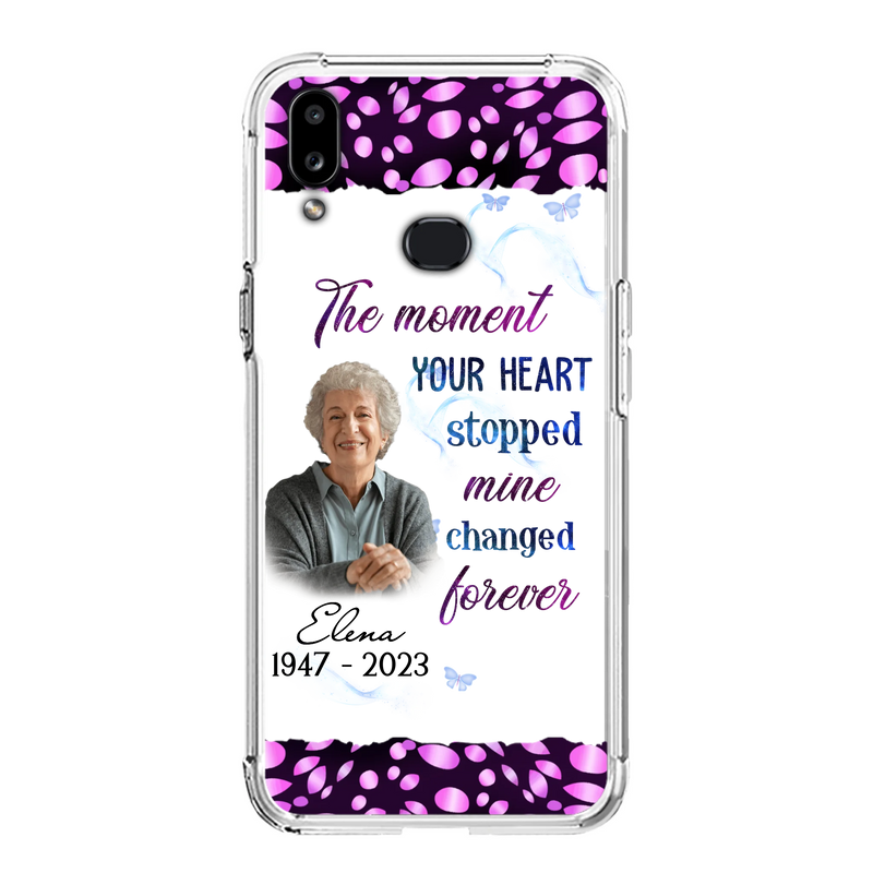 Custom Personalized Memorial Photo Phone Case - Memorial Gift For Family Member - Upload Photo - Case For iPhone/Samsung - The Moment Your Heart Stopped Mine Changed Forever