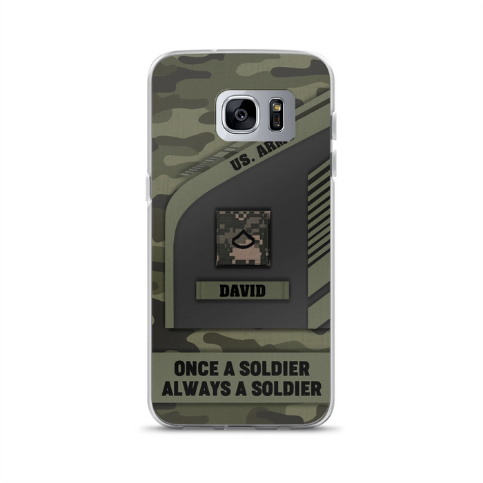 Custom Personalized Veteran Phone Case - Gift Idea For Veteran/Veterans Day - Once A Soldier Always A Soldier - Case for iPhone/Samsung