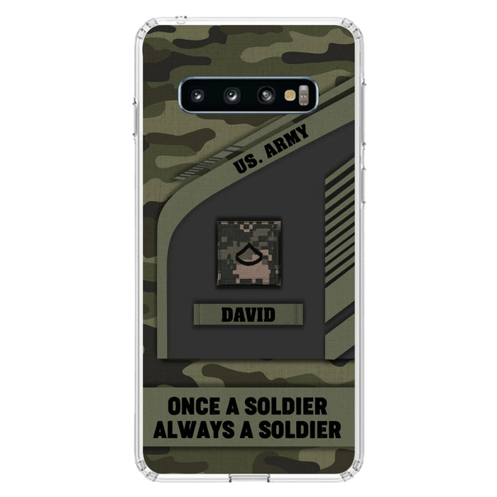 Custom Personalized Veteran Phone Case - Gift Idea For Veteran/Veterans Day - Once A Soldier Always A Soldier - Case for iPhone/Samsung