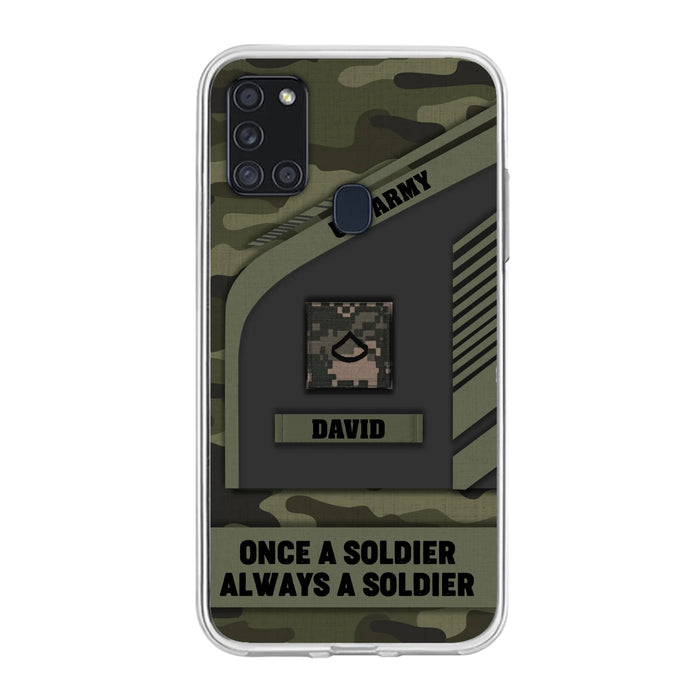 Custom Personalized Veteran Phone Case - Gift Idea For Veteran/Veterans Day - Once A Soldier Always A Soldier - Case for iPhone/Samsung
