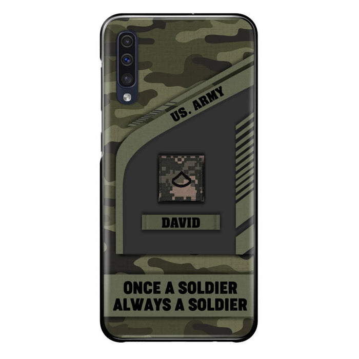 Custom Personalized Veteran Phone Case - Gift Idea For Veteran/Veterans Day - Once A Soldier Always A Soldier - Case for iPhone/Samsung