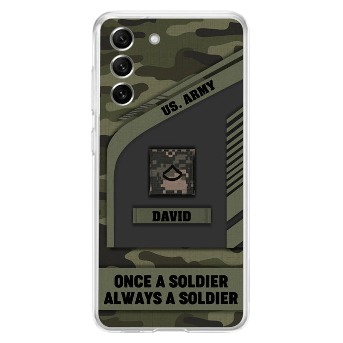 Custom Personalized Veteran Phone Case - Gift Idea For Veteran/Veterans Day - Once A Soldier Always A Soldier - Case for iPhone/Samsung