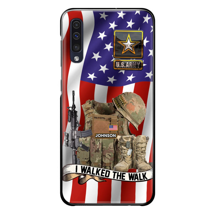 Custom Personalized Veteran US Flag Phone Case - Gift Idea For Veteran - Case For iPhone/ Samsung - I Walked The Walk