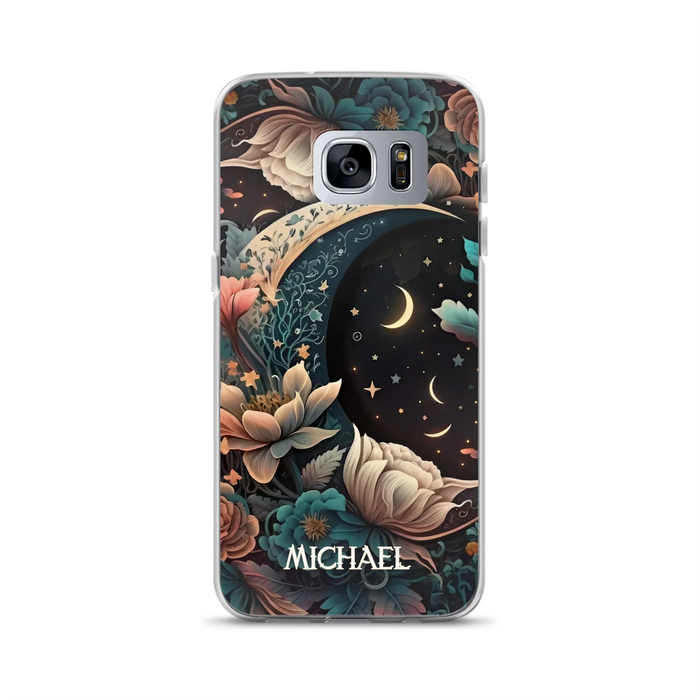 Custom Personalized Cottagecore Floral Sun Moon Stars Phone Case -  Case For iPhone/Samsung